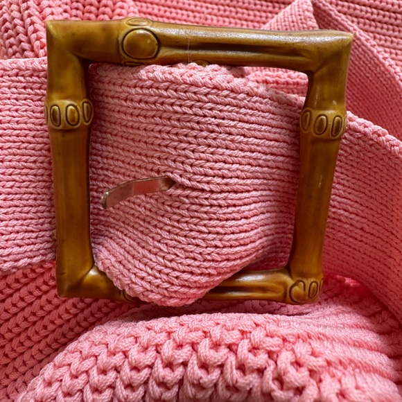 JLUXLABEL Peach Bodycon Knit Maxi Skirt with Cutouts and Belt Women’s size M - Picture 11 of 12